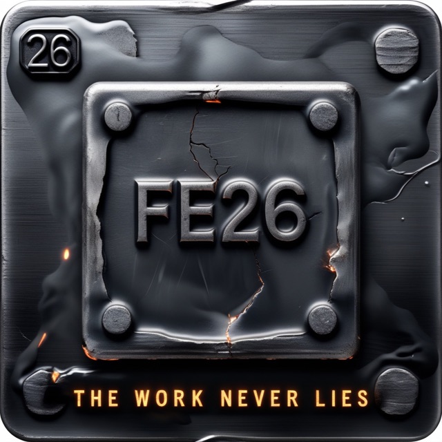Fe26 forged-iron mark — The Work Never Lies